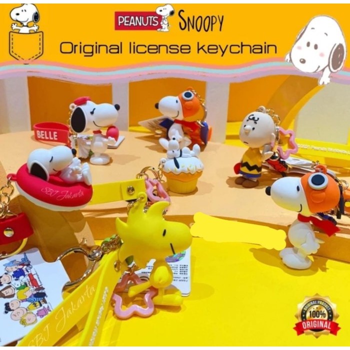 KEYCHAIN GANTUNGAN KUNCI ORIGINAL LISENSI SNOOPY PEANUTS
