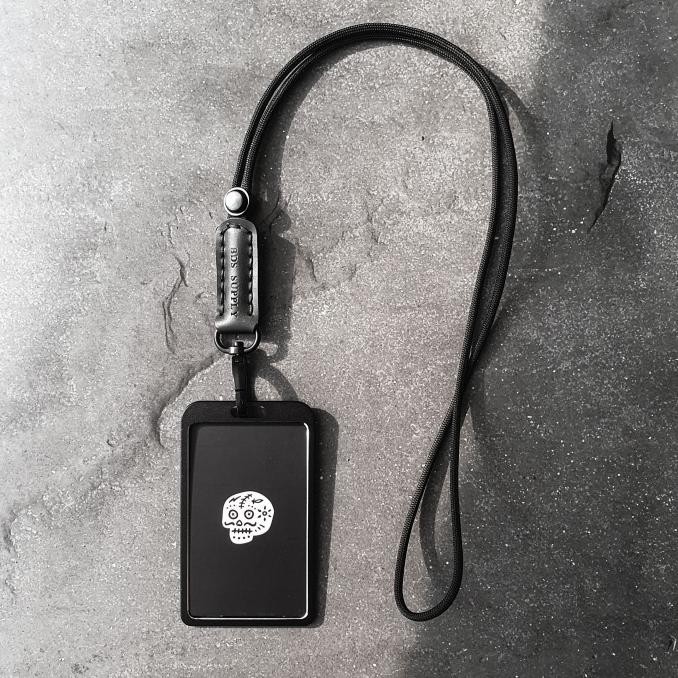 

PROMO / BDS SCOTT - Minimalist Paracord Leather lanyard id holder Non COD