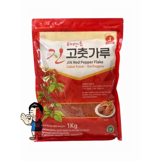 

Jin Red Pepper Flake- Gochugaru For Kimchi -Bubuk Cabai Kasar 1 Kg