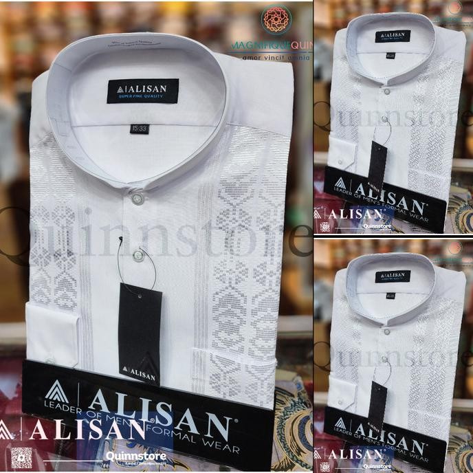 ALISAN Kemeja Koko Lengan Panjang Reguler - Putih Terlaris