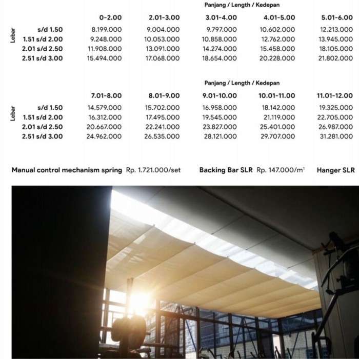 skylight blind / tirai atap