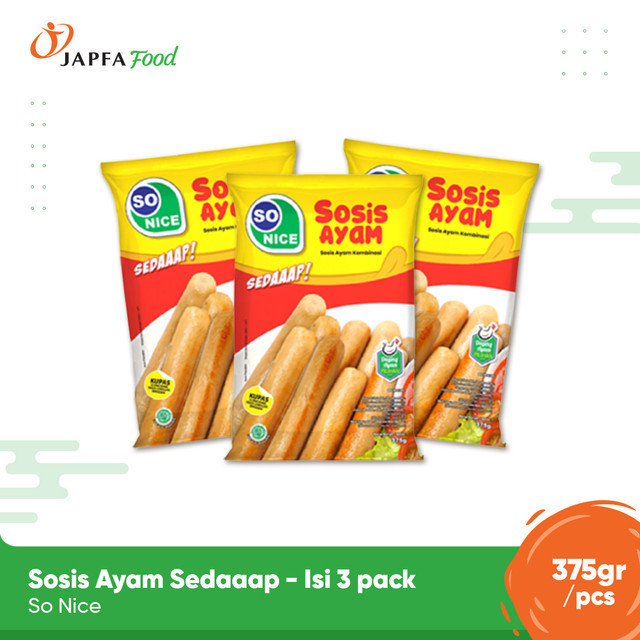 

So Nice Sosis Ayam Sedaaap 375gr - Isi 3 pack