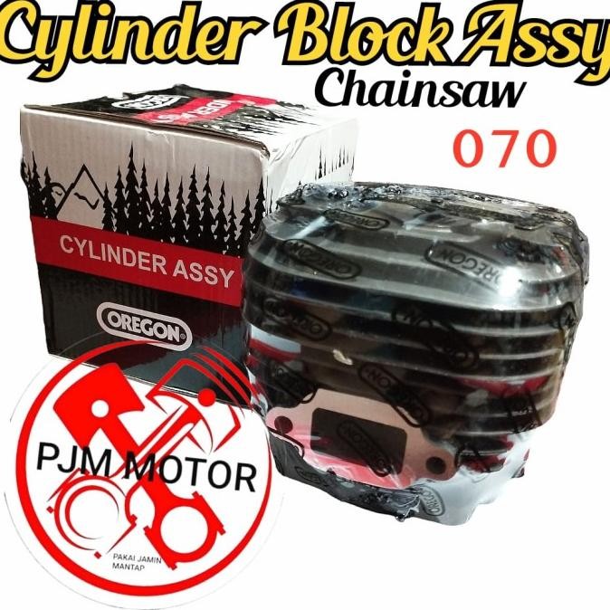 *****] OREGON 070 cylinder block assy blok komplit boring lengkap mesin chainsaw senso sinso besar