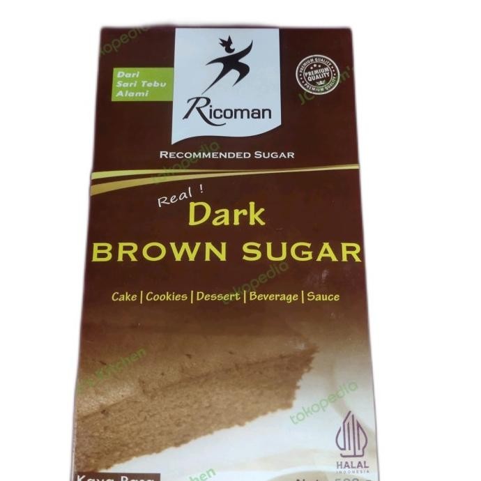 

populer] ricoman dark brown sugar 500 gram