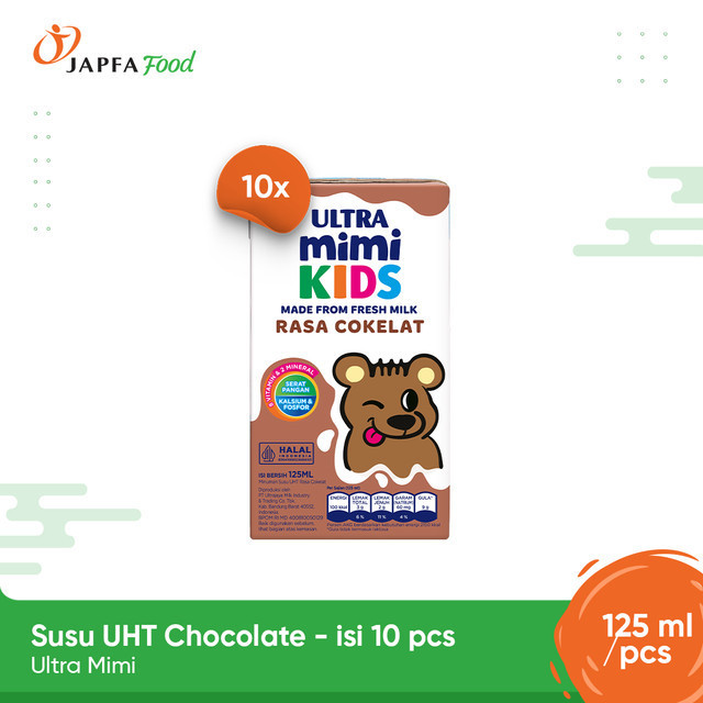 

Ultra Mimi Susu UHT Chocolate 125ml 100% Susu Sapi Segar - Isi 10 pcs