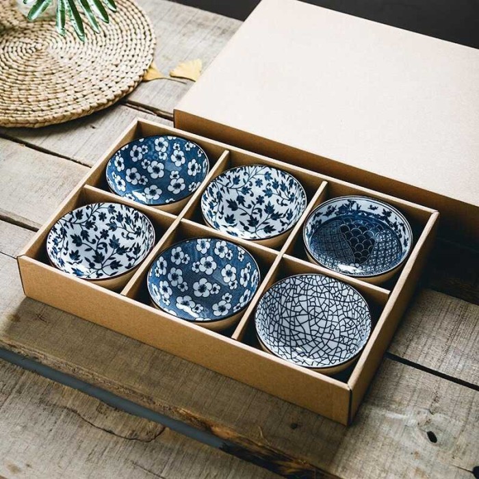 Magkuk Cantik Mangkok Keramik Hadiah Kado Bowl Japanese Style 6 PCS