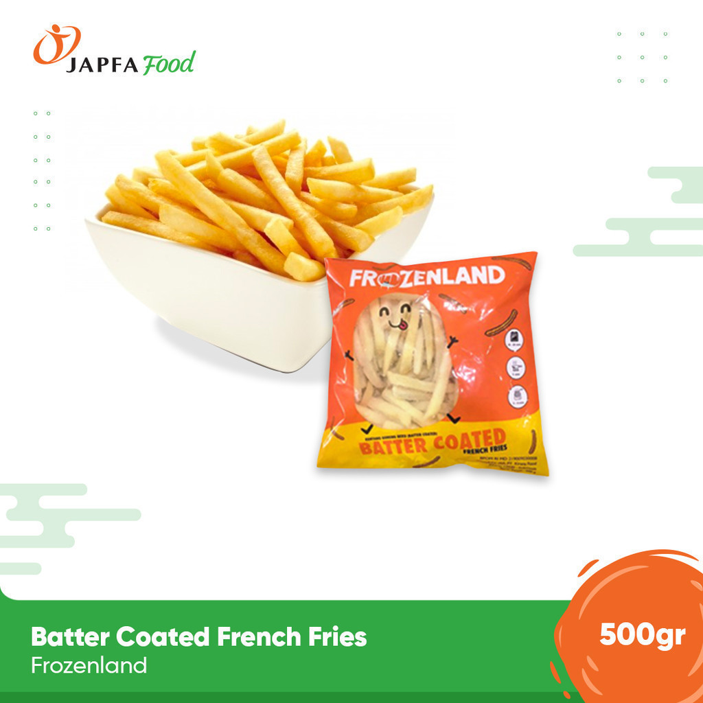 

Frozenland Kentang Goreng Batter Coated / Batter Coated French Fries 500 gr