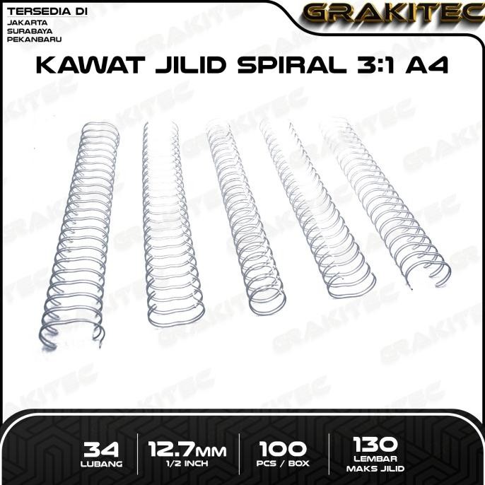 

PROMO / Ring Kawat Jilid Spiral A4 3:1 Wire Non COD