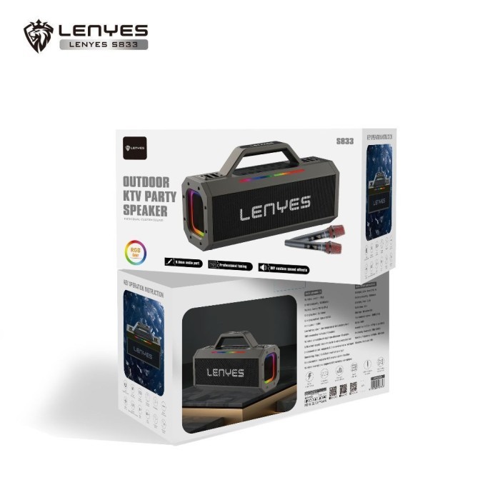 Lenyes Speaker S833 Hifi Mega Bass Tws Bluetooth Speaker Ktv