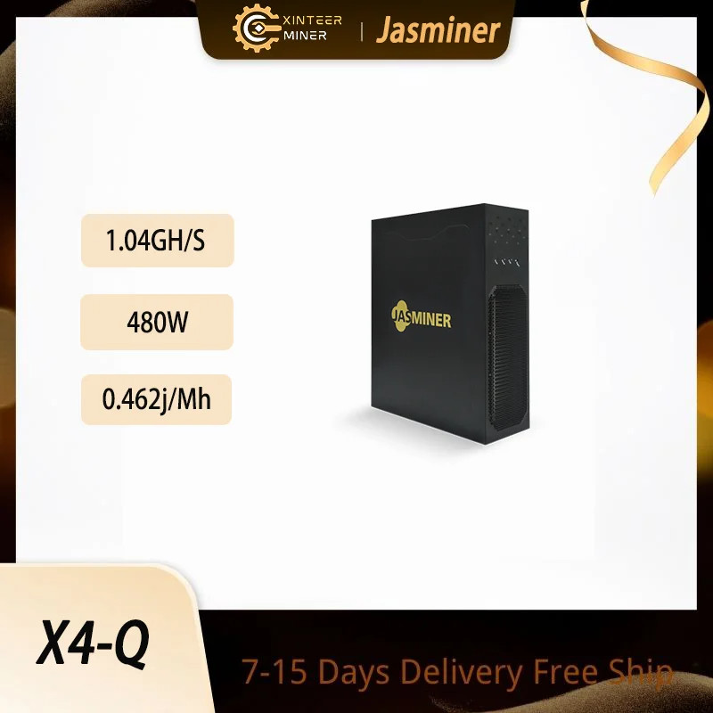 AQS NEW Jasminer X4-Q Miner 1.04Gh/S Hashrate 480W Power X4-Q With PSU Free Shipping