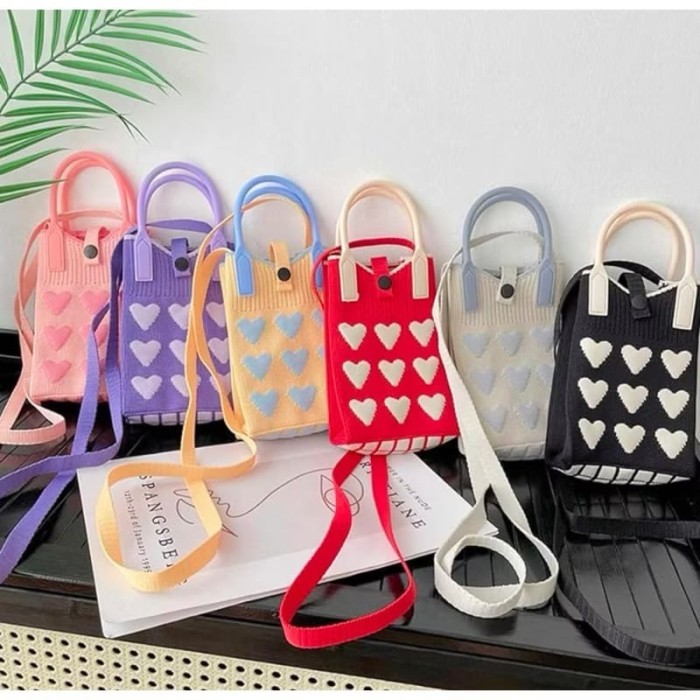 #@#@#@#@] TAD SELEMPANG RAJUT TAS TANGAN + TALI PANJANG / TOTE BAG RAJUT HANDMADE