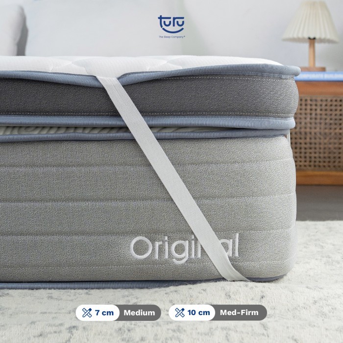Mattress Topper Turu Skye, Pelapis Penambah Tinggi Kasur, Empuk