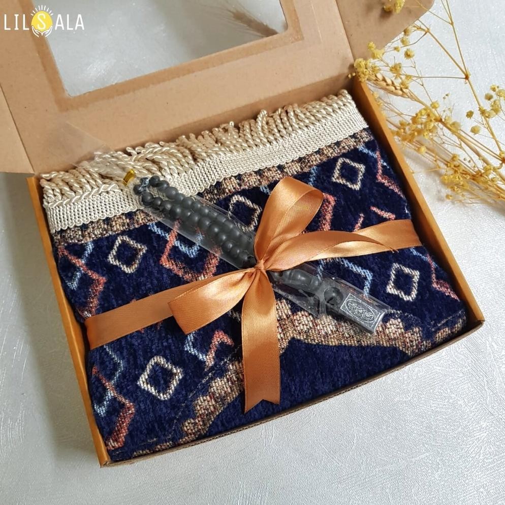 sd-46 [BLTZ] LIMITED EDITION SAJADAH TURKI FREE TASBIH PACKING BOX SOUVENIR HAJI UMROH KADO GURU Ber