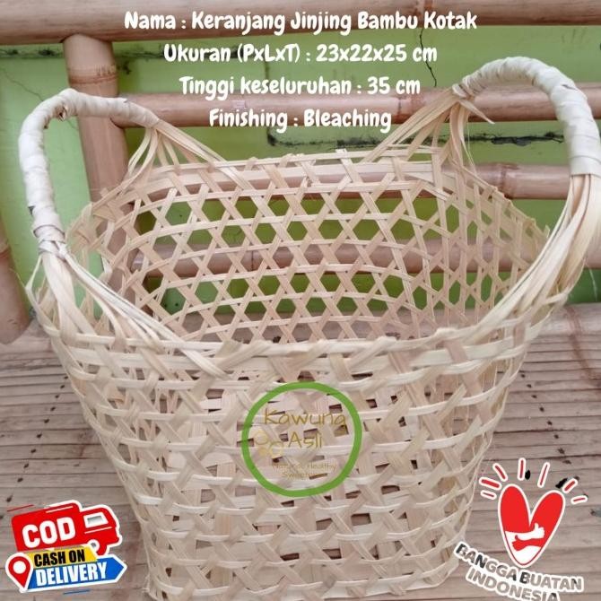cusss order] Tas Jinjing Anyaman Bambu Keranjang Mahar Hampers Botol Kantong Buah A