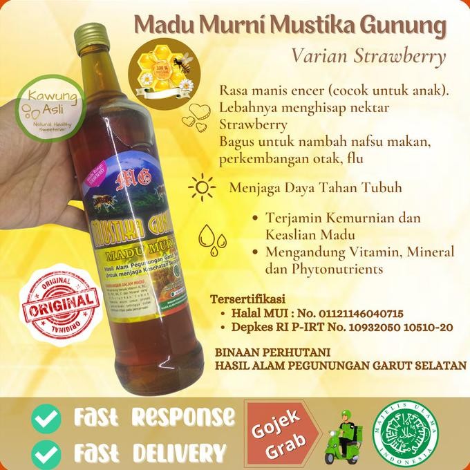 

$+$+$+$+] Madu Strawberry Mustika Gunung 630 ml / Madu Asli / Madu Murni