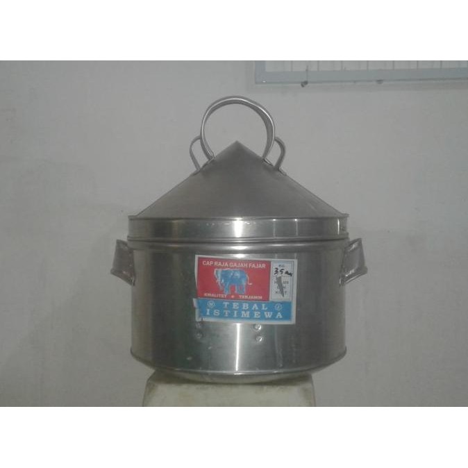 ] Langseng Aluminium Kukus Bulat 35 Cm Sarangan Ganda
