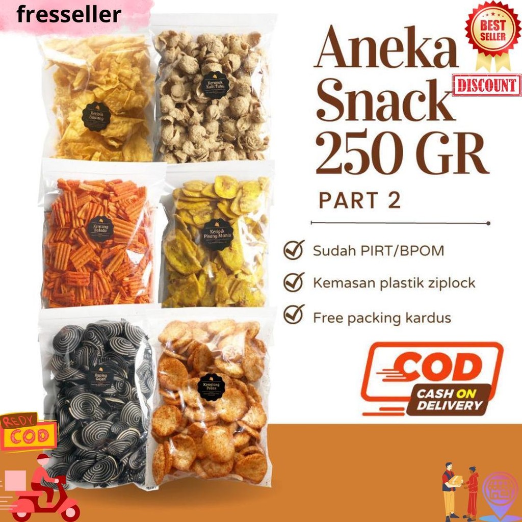 

[Delish Snacks] Aneka Snack Grosir 250 Gram Part 2 / Grosiran Kiloan / Cemilan Camilan Murah Enak D Cod