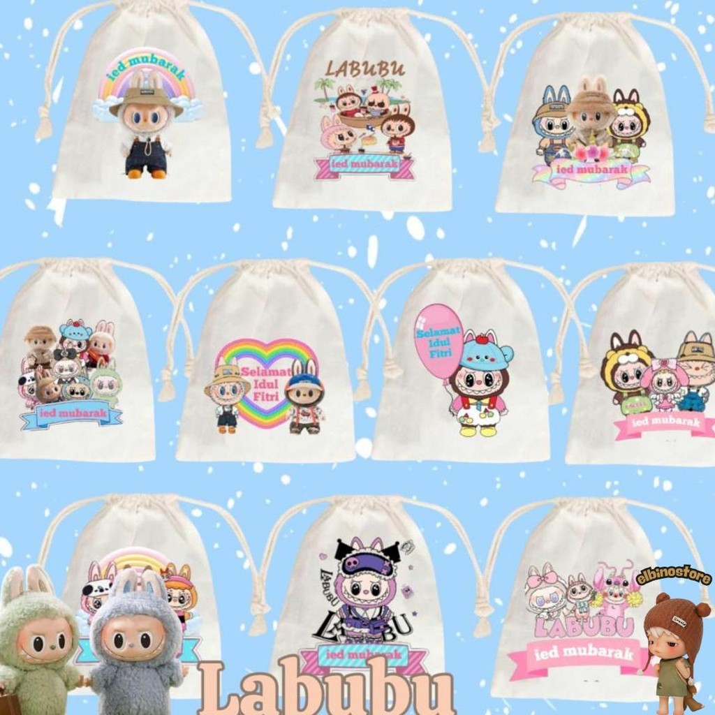 

Amplop Lebaran Labubu Dompet Serut Mini Lucu Kain Kanvas 10 Pcs Kilat