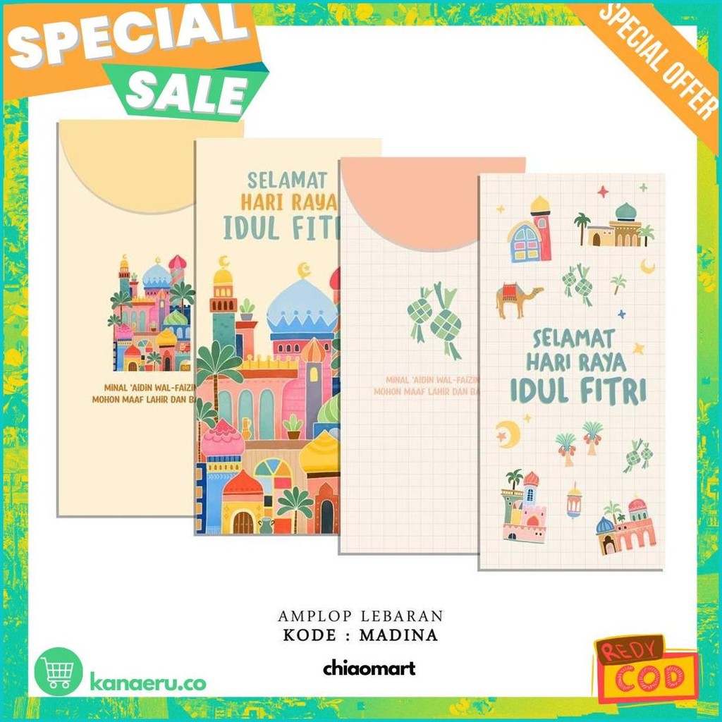 

Amplop Lebaran Idul Fitri 2025 | Madina Set Isi 8Pcs Cod