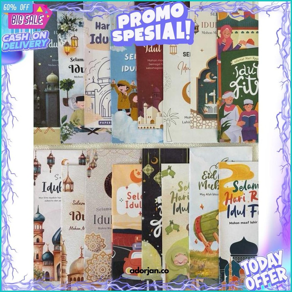 

Amplop Lebaran Ukuran 8 X 16,5 Cm (Isi -+50 Lembar) Murah