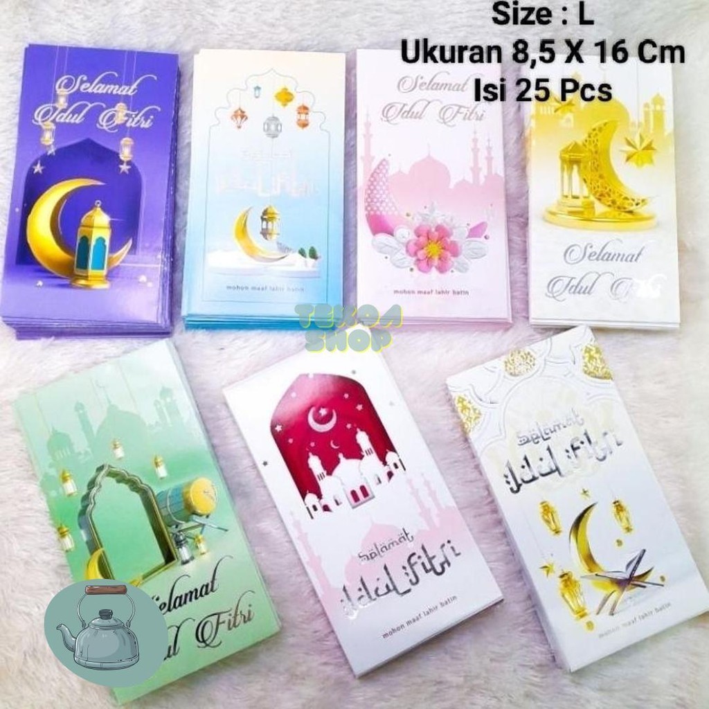 

Amplop Lebaran Idul Fitri Ukuran Jumbo 8,5Cm X 16Cm Isi 25 & 30Pcs Angpao Lebaran Karakter Mewah Amplop Sultan Promo