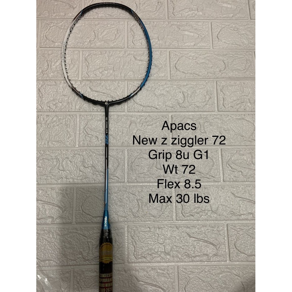 HOT SALE Raket Badminton APACS NEW Z ZIGGLER 72 grip 8u G1 ORIGINAL