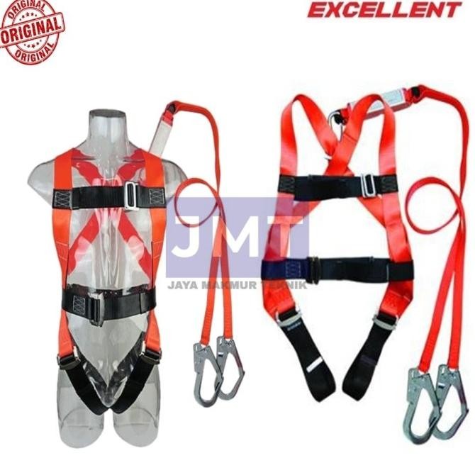 Full Body Harness DOUBLE Hook Besar dengan Shock Absorber Terlaris