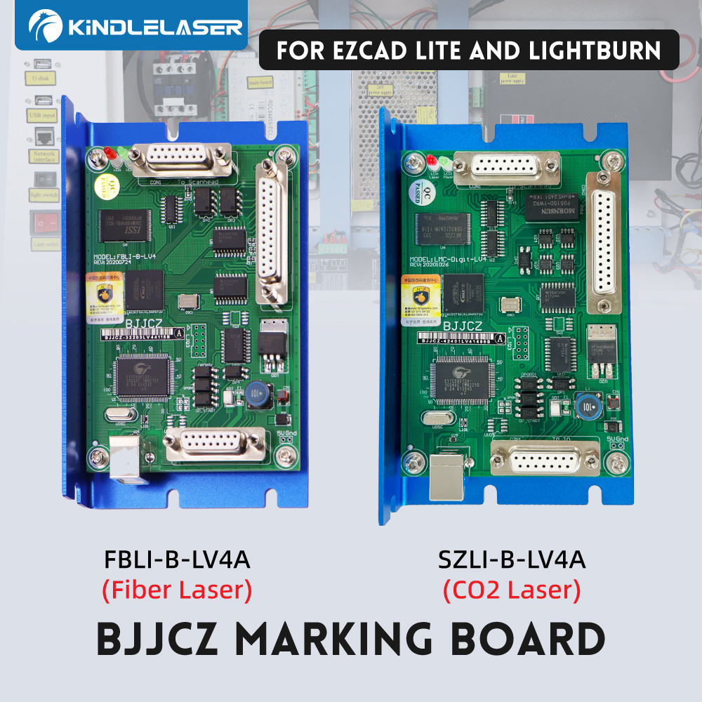 LAGI BERJUANG Kindlelaser BJJCZ Controller SZLI-B-LV4A and FBLI-B-LV4A Fiber CO2 UV Laser Card for M