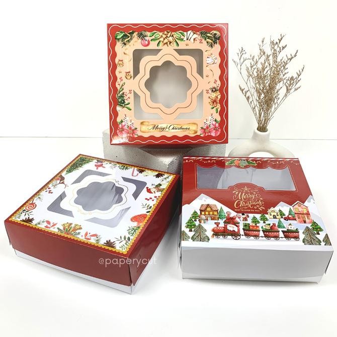 ```````] Box Kue Natal Size 22 x 22 x 8 cm