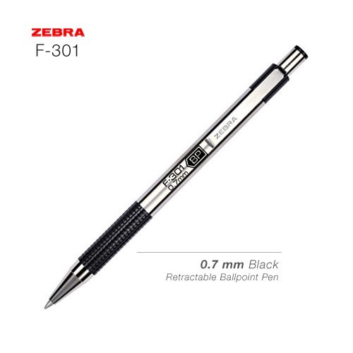 

ZEBRA F-301 Retractable Ballpoint Pen 0.7 mm Black
