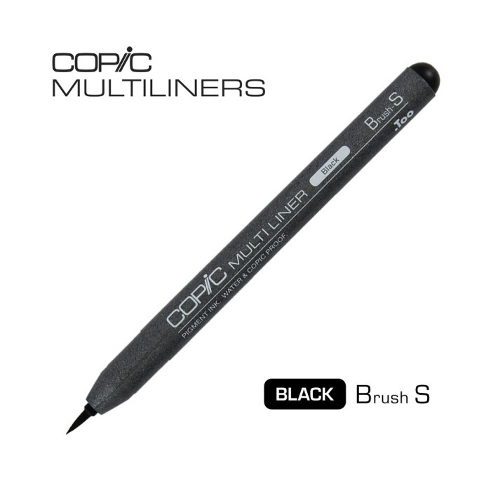 

COPIC Multiliner Pen Black Brush Small Disposable