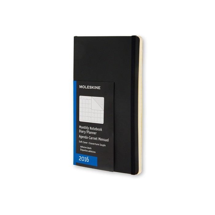 

MOLESKINE 12 Months - Monthly Notebook Black Soft Cover Large