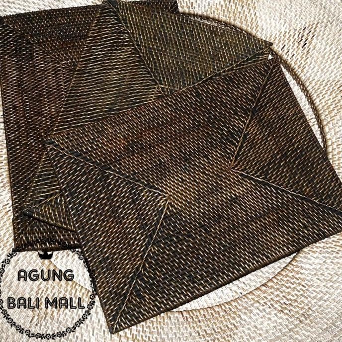 """] Placemat rotan | alas piring anyaman | tatakan piring rotan