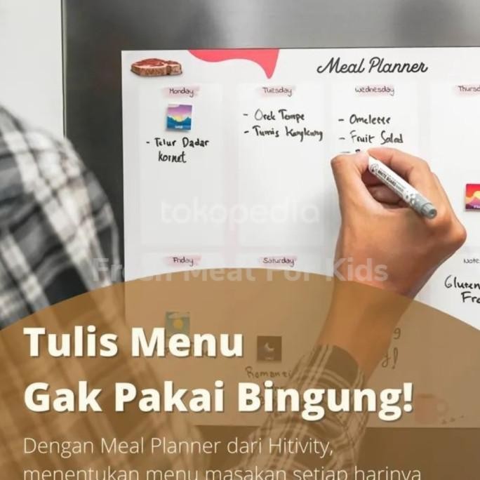 

MAGNETIC MEAL PLANNER HITIVITY, PLANNER UNTUK DI KULKAS