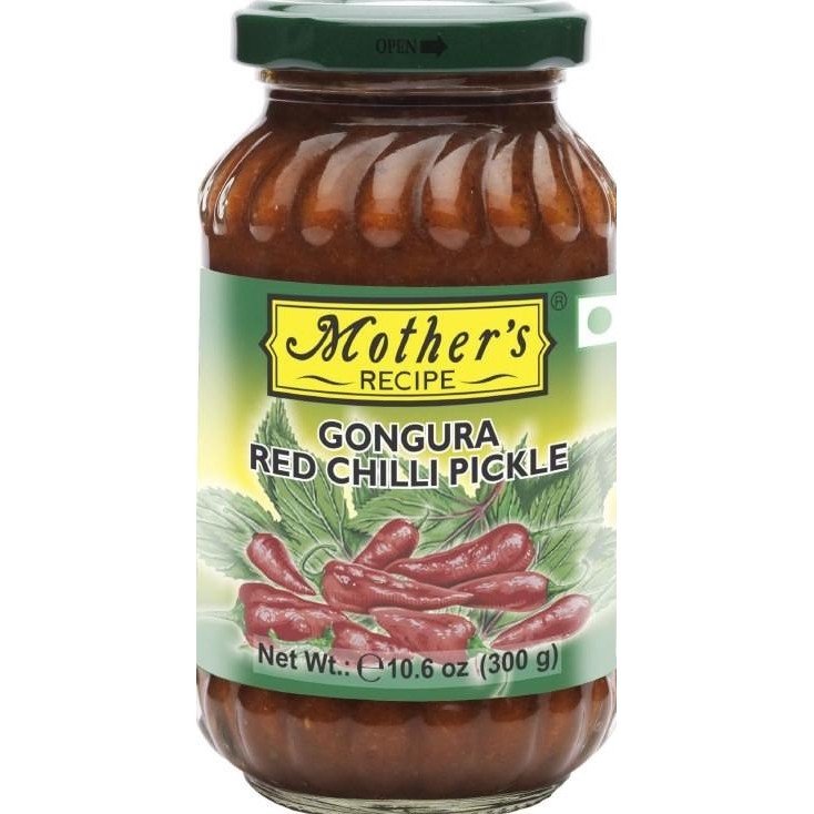 

@=@=@=@=] Acar India GONGURA RED CHILLI PICKLE MOTHER'S RECIPE 300G / Acar Cabe Merah Gongura