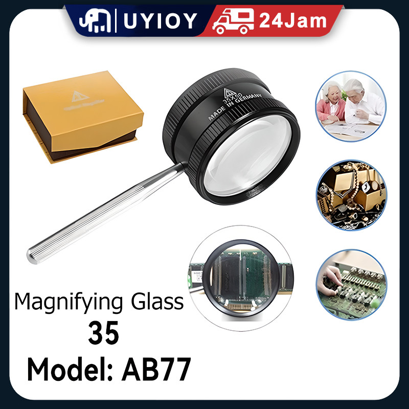 

Aca Pembear 35 Ab77 Lup Lena Magnifier Handheld Membaca Perhiaan Omponen Loupe
