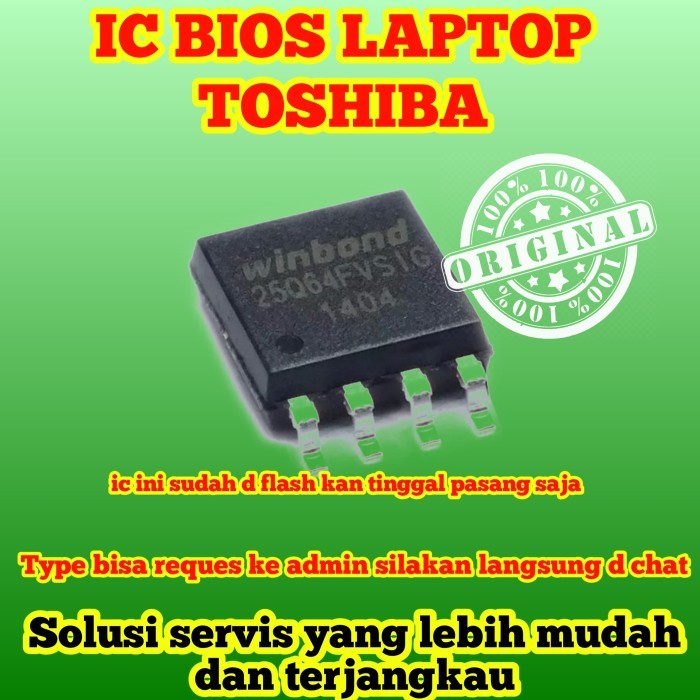 ic bios laptop merk toshiba siap pakai