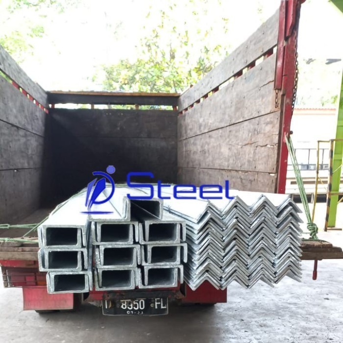 Besi UNP Galvanis 50 STD - 6M Kanal U U-Channel Hotdip Galvanized