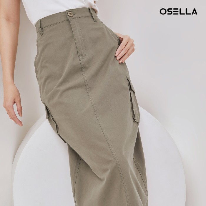 NEW PRODUK [NEW] OSELLA MIDI CARGO SKIRT 21874003 ROK KARGO WANITA DSK5