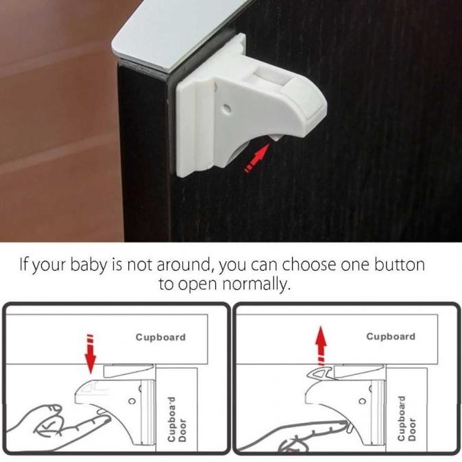 KUNCI HIDDEN LACI LEMARI MAGNETIC 10 LOCK 2 KEY - LK-002-KB