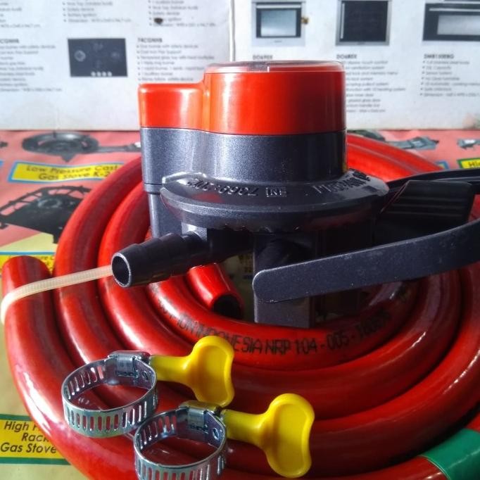langsung order saja] Regulator 3 pengunci LPG pertamina + selang
