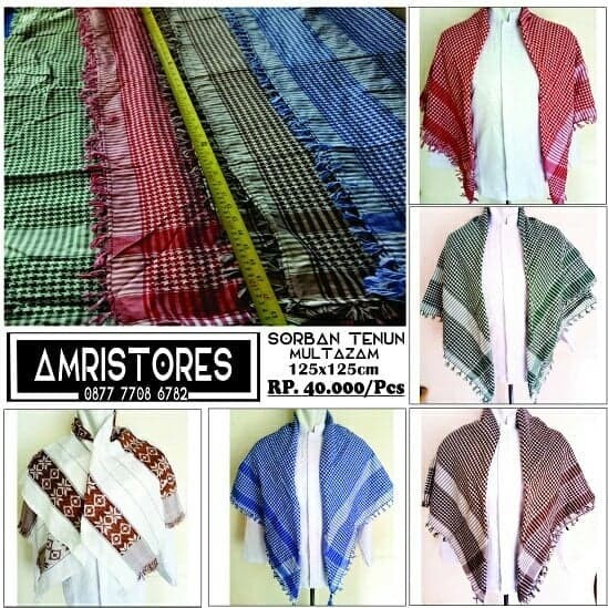 Sorban amristores Sorban tenun multazam berkualitas - Hijau halus arab panjang