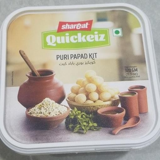 

Ready oke] PURI PAPAD KIT QUICKEIZ SHAREAT 320G / Paket Pani Puri Mentah & Kuah.
