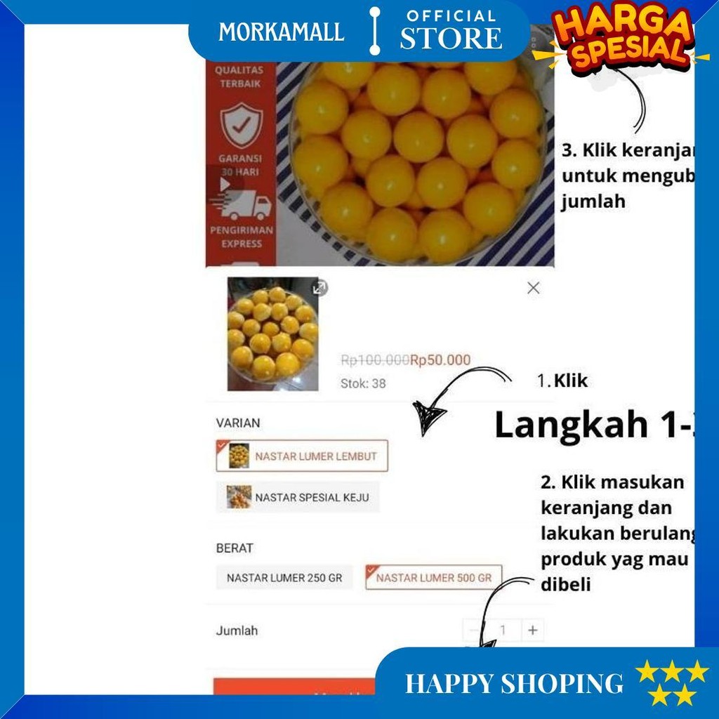 

Kue Kering Nastar Special Keju Bikin Nagih Kue Lebaran | Kue Kering Premium Nastar Keju Wisman Nanas Isi 250 Gram 1/4 Kg | Kue Nastar Isi Nanas Toping Keju Home Made | Kue Kering 250 Gram Nastar Spesial Keju 100% Nanas Asli | Nastar Lumer Dan Lembut 250Gr