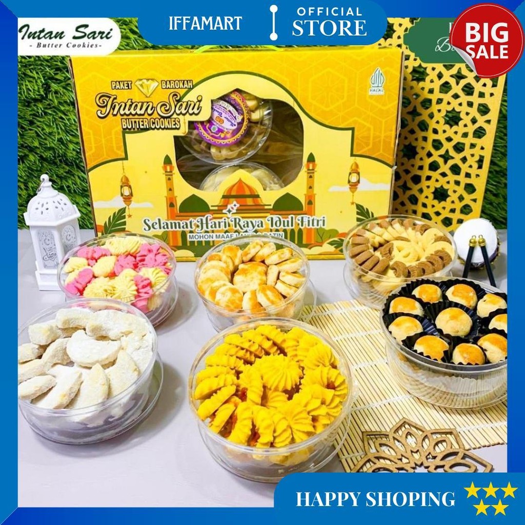 

Paket Kue Lebaran Bellarosa Paket Platinum ( Berat 1Kilo ) / Paket Kue Kering D Sale