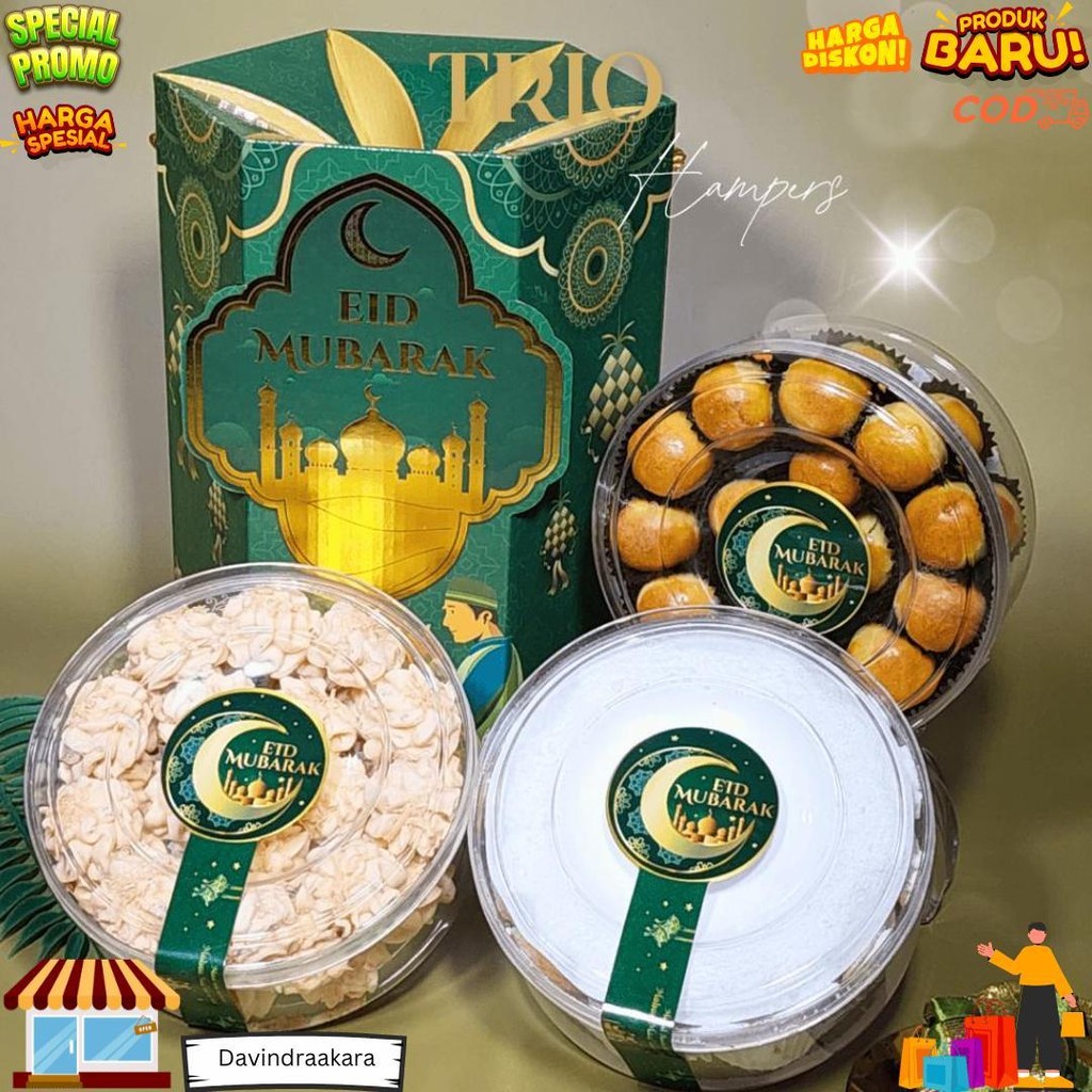 

Hampers Kue Kering Spesial Lebaran Isi 3 Toples Free Hang Tag, Box Lebaran D Sale