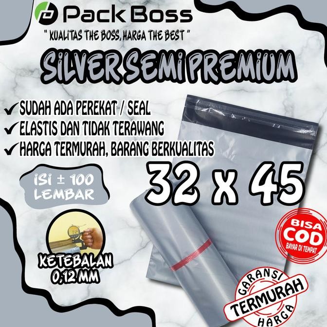 

Sale 32X45 Silver Semi Premium Polymailer Packaging Online Ada Perekat