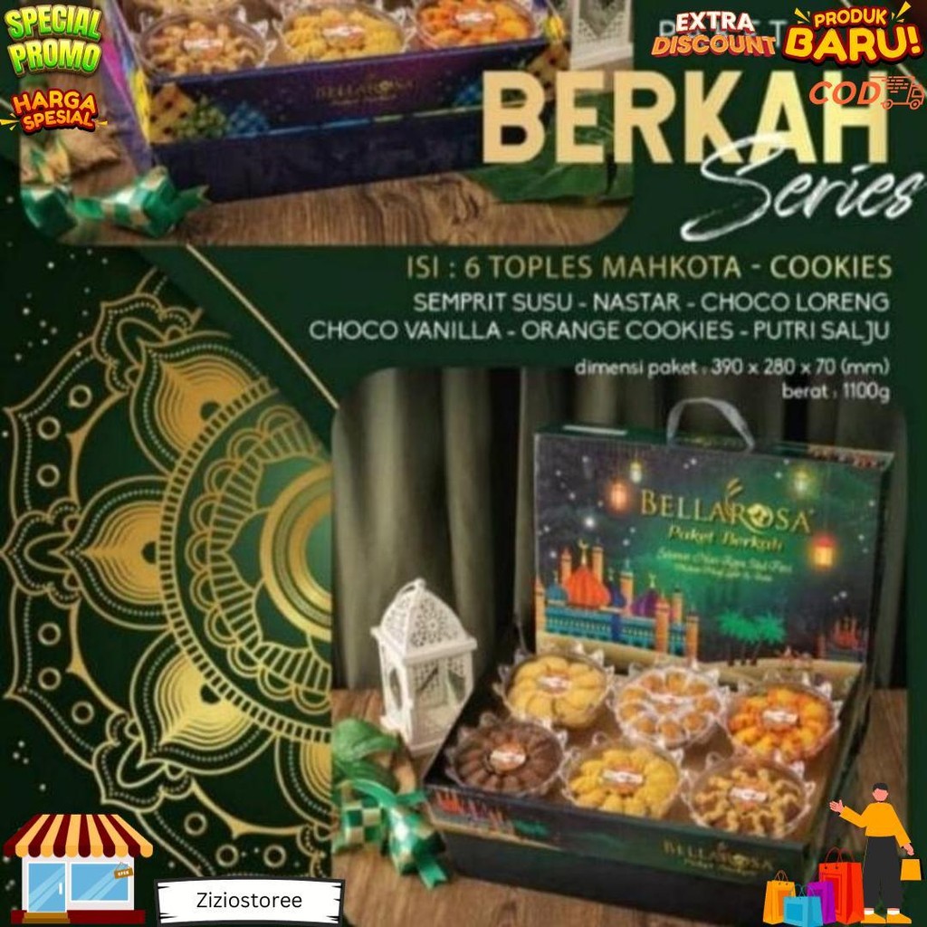 

Bellarosa Paket Kue Kering Berkah Isi 6 Toples Best Seller D Promo Puncak