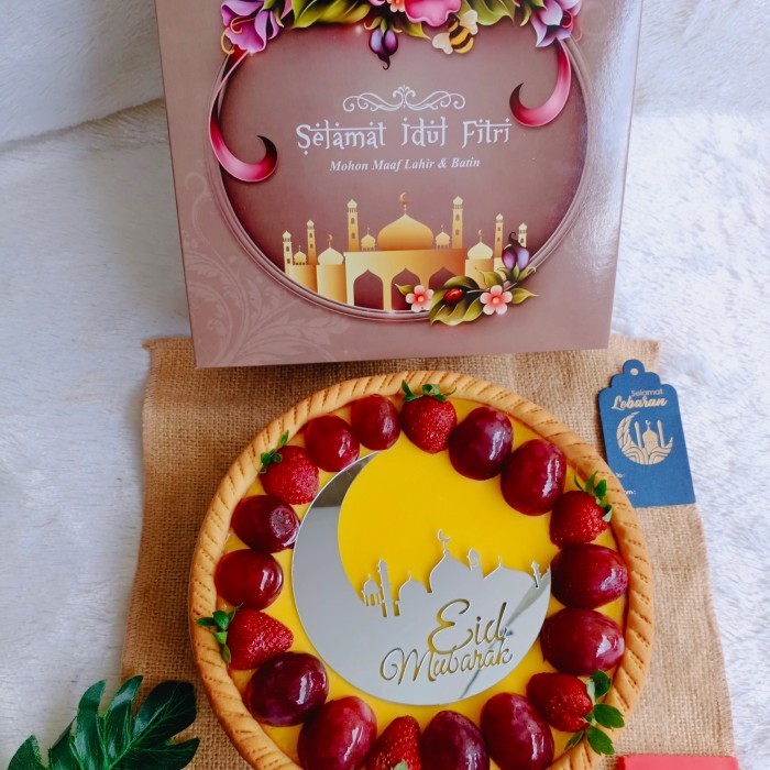 

New! Tart susu ori buah hampers idul Fitri lebaran box gift card Lebaran