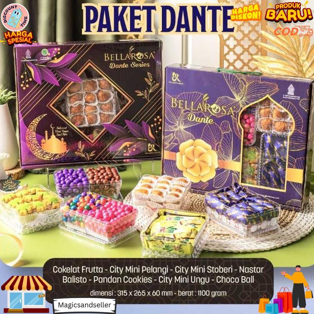 

Claiydream Bellarosa Paket Dante / Bella Rosa Hampers Lebaran / Paket Kue Kering Free Bubble Wrap D Promo Puncak